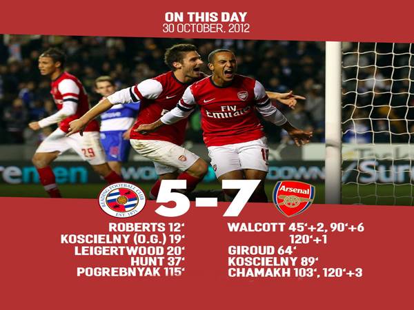Reading 5-7 Arsenal (League Cup 2012)
